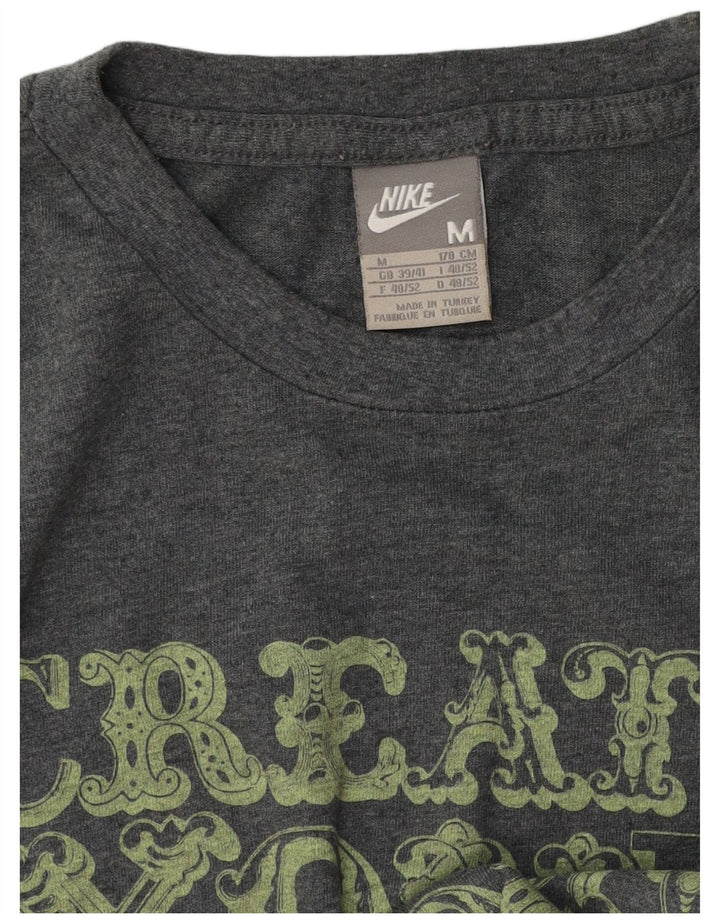 Nike Mens Graphic T-Shirt Top UK 39/41 Medium Grey