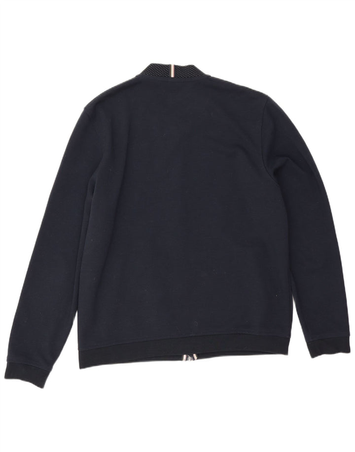 Ted Baker Mens Tracksuit Top Jacket Size 5 XL Navy Blue Polyester