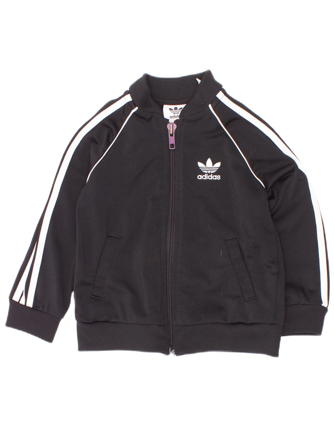 Adidas Baby Boys Tracksuit Top Jacket 9-12 Months Black Polyester