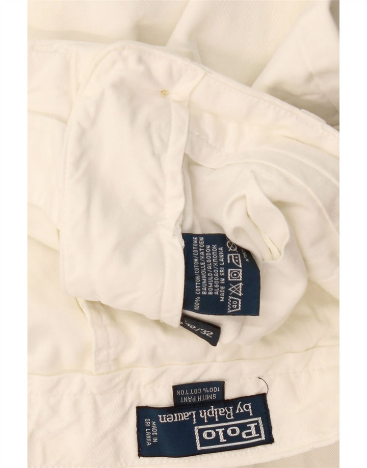 POLO RALPH LAUREN Mens Smith Pant Straight Chino Trousers W32 L32 White