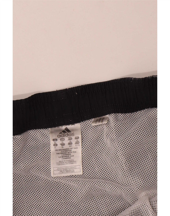 Adidas Mens Sport Shorts XL Black Check Polyester