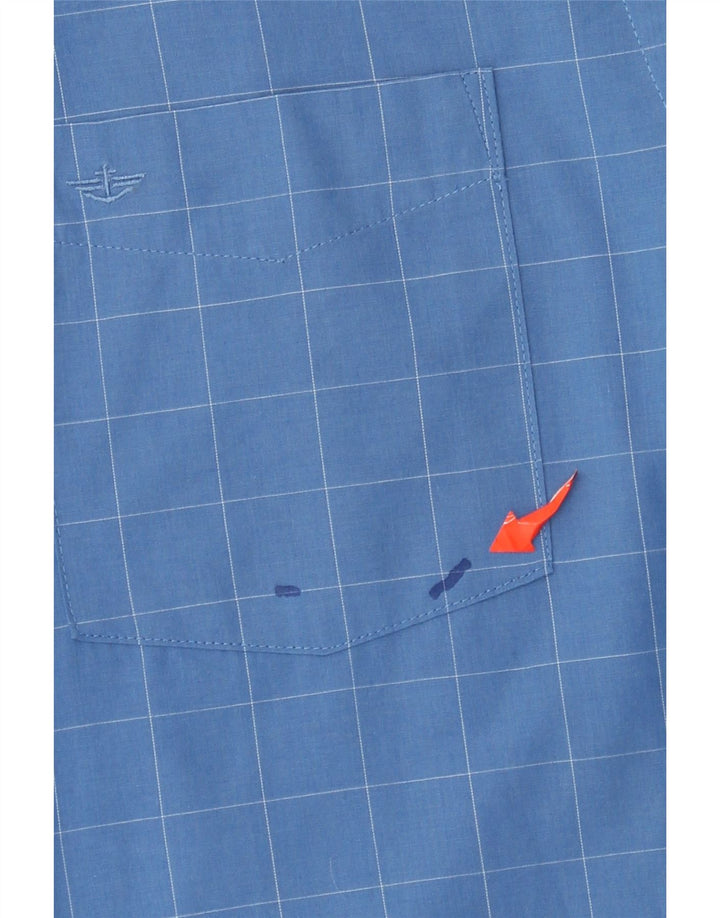 Dockers Mens Checked  Shirt Large Blue Check Cotton