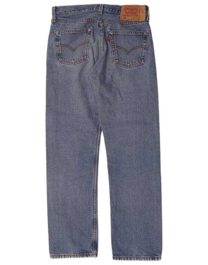 LEVI'S Mens 501 Straight Jeans W30 L30 Blue Cotton