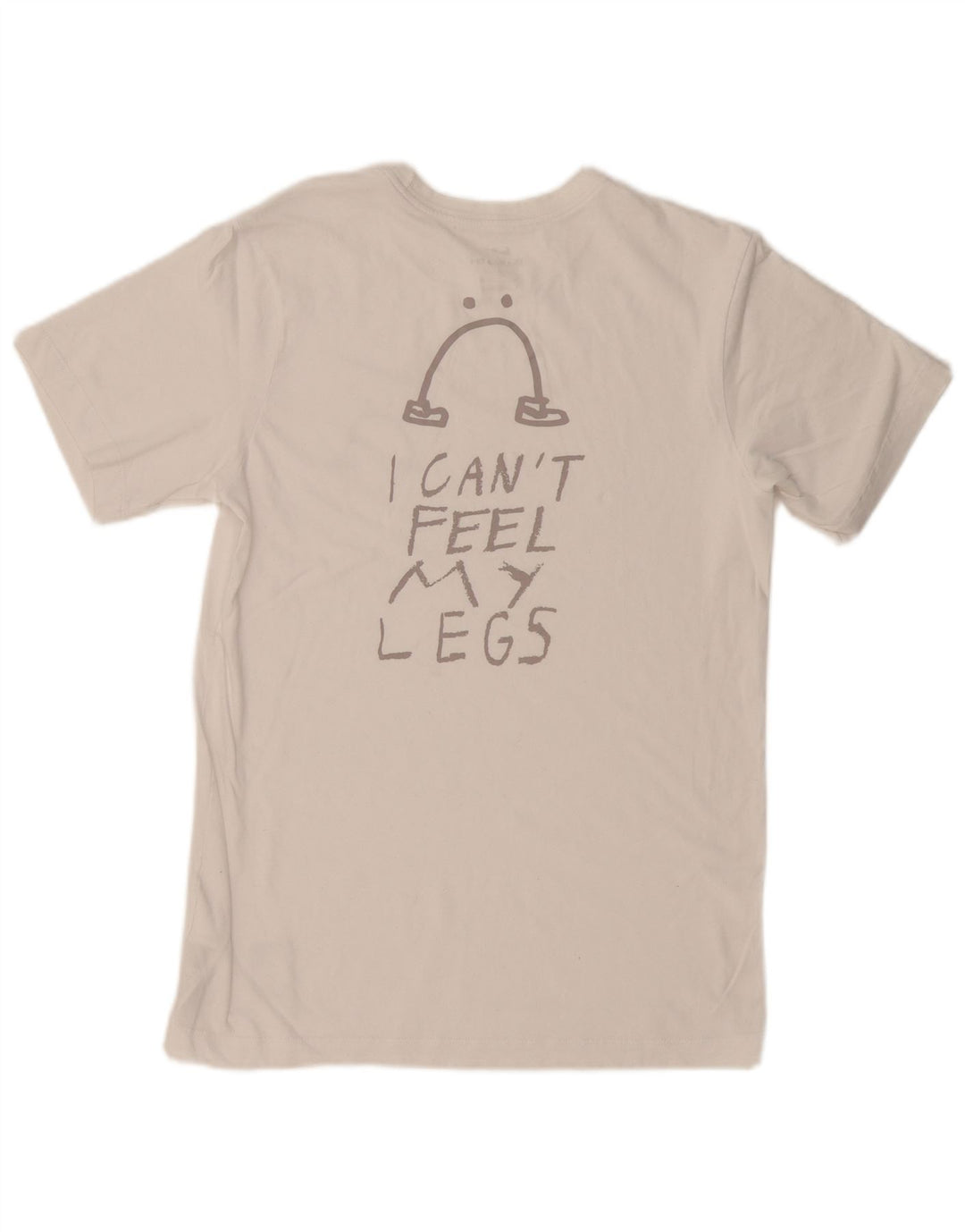 NIKE Mens Dri Fit Graphic T-Shirt Top Small White Cotton