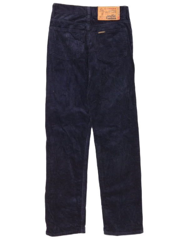 Carrera Womens Straight Corduroy Trousers W28 L31 Navy Blue