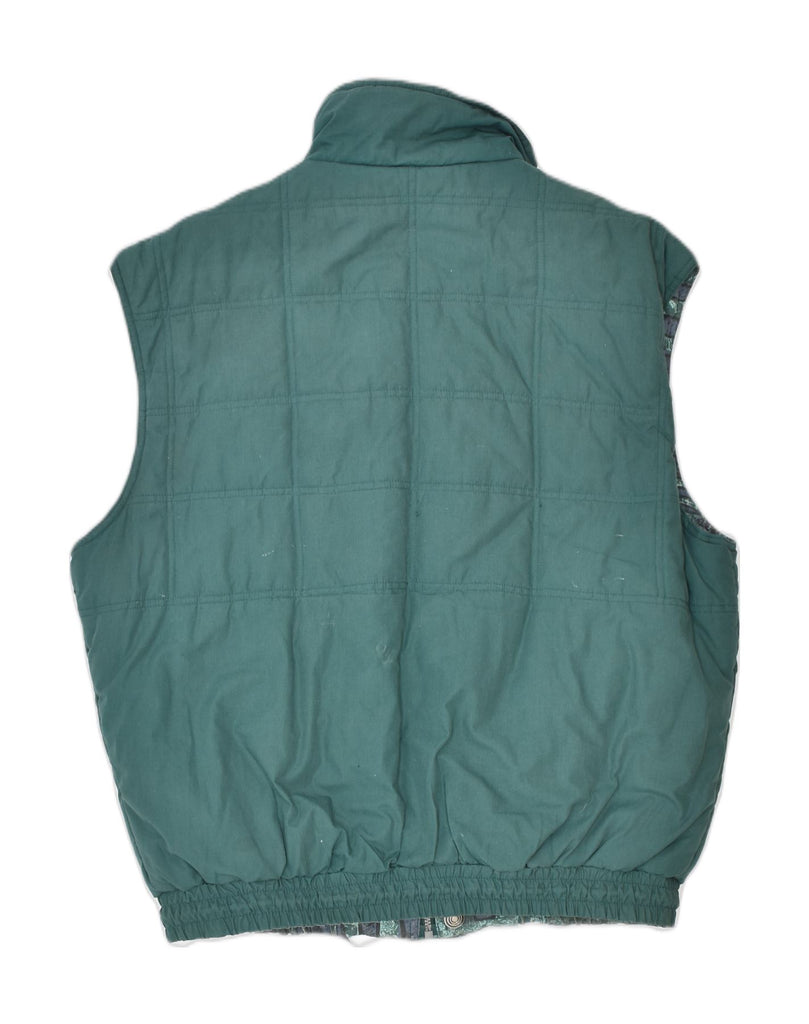 MARCEL CLAIR Mens Padded Gilet UK 40 Large Green Polyester | Vintage | Thrift | Second-Hand | Used Clothing | Messina Hembry 