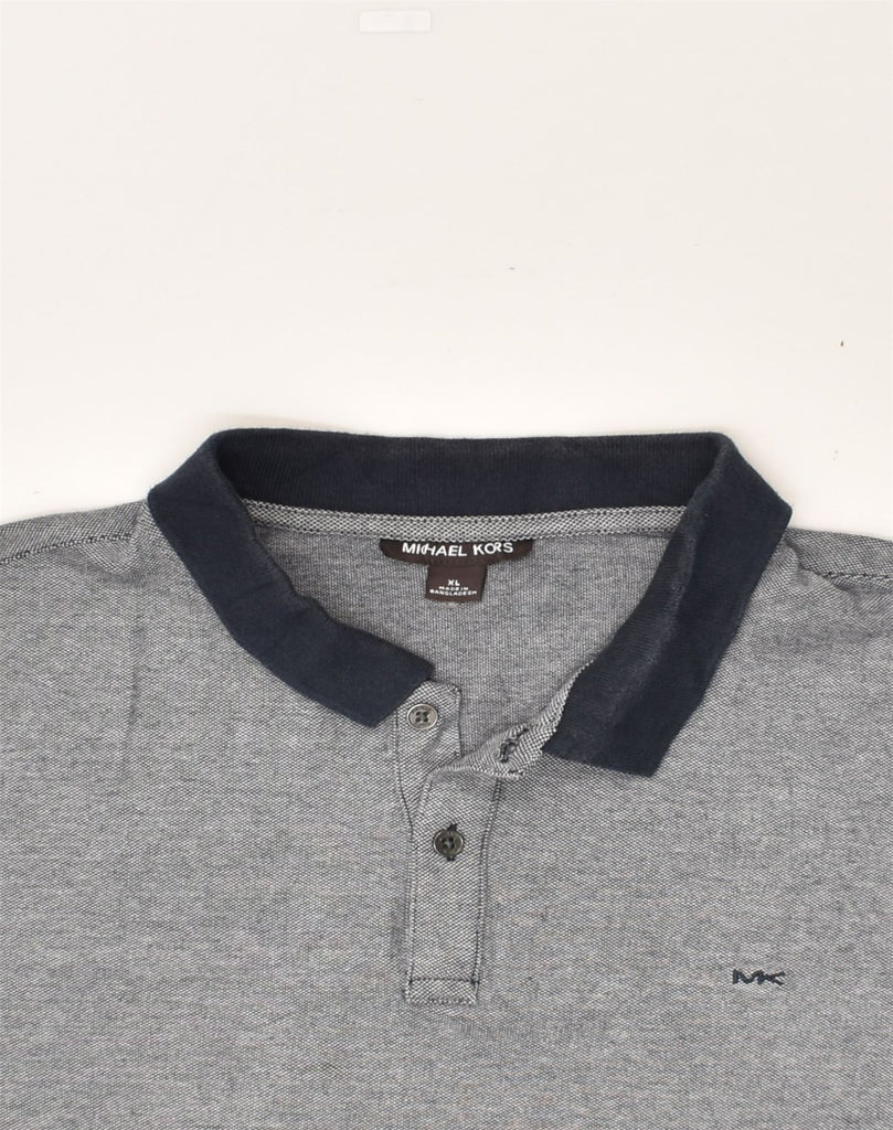 MICHAEL KORS Mens Polo Shirt XL Grey Cotton | Vintage Michael Kors | Thrift | Second-Hand Michael Kors | Used Clothing | Messina Hembry 