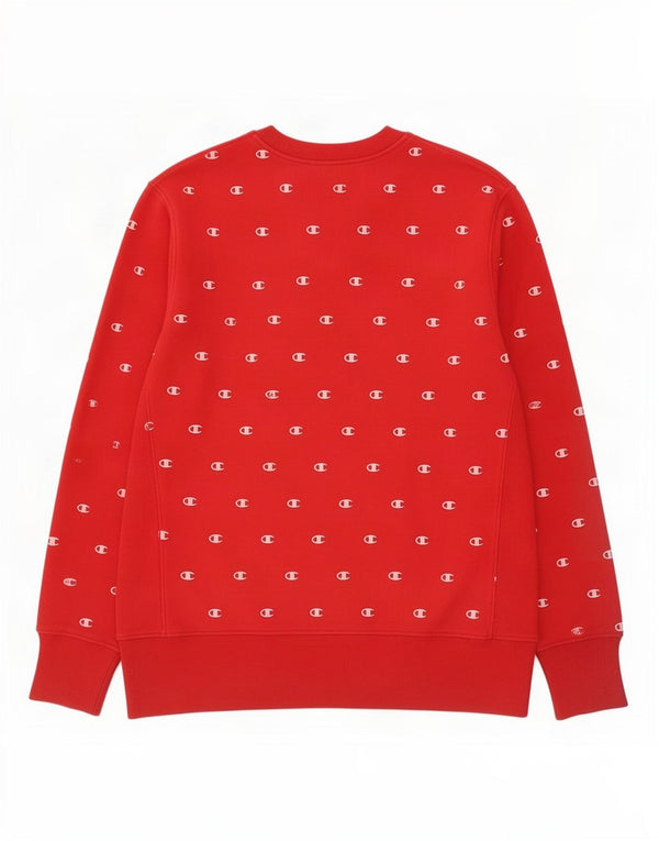 Champion Mens Graphic Sweatshirt Jumper Medium Red Cotton