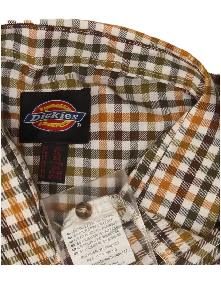 Dickies Mens Flannel Shirt 3XL Multicoloured Gingham Polyester
