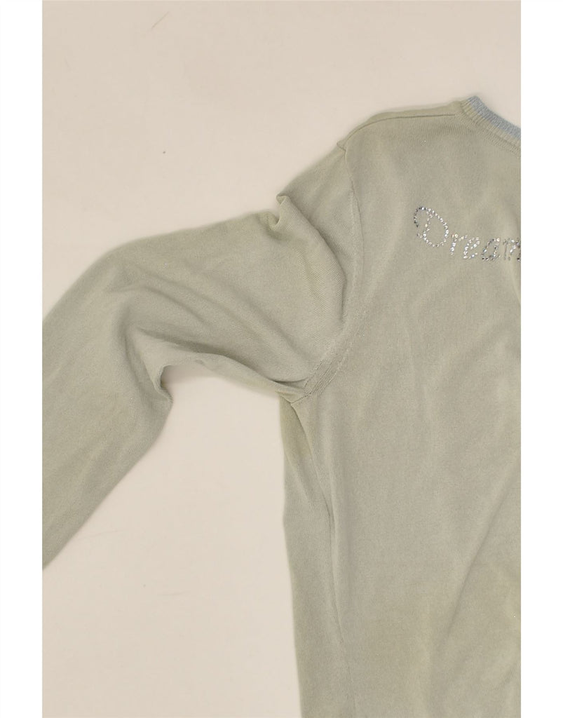 ESCADA Womens Graphic Cardigan Sweater EU 38 Medium Green Cotton | Vintage Escada | Thrift | Second-Hand Escada | Used Clothing | Messina Hembry 
