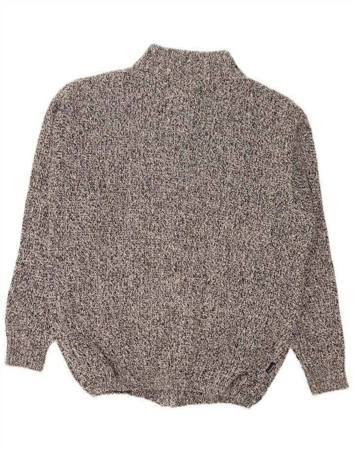 Invicta Mens Cardigan Sweater Large Grey Flecked Cotton
