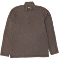 EDDIE BAUER Mens Zip Neck Sweatshirt Jumper Large Grey Cotton Vintage Eddie Bauer and Second-Hand Eddie Bauer from Messina Hembry 