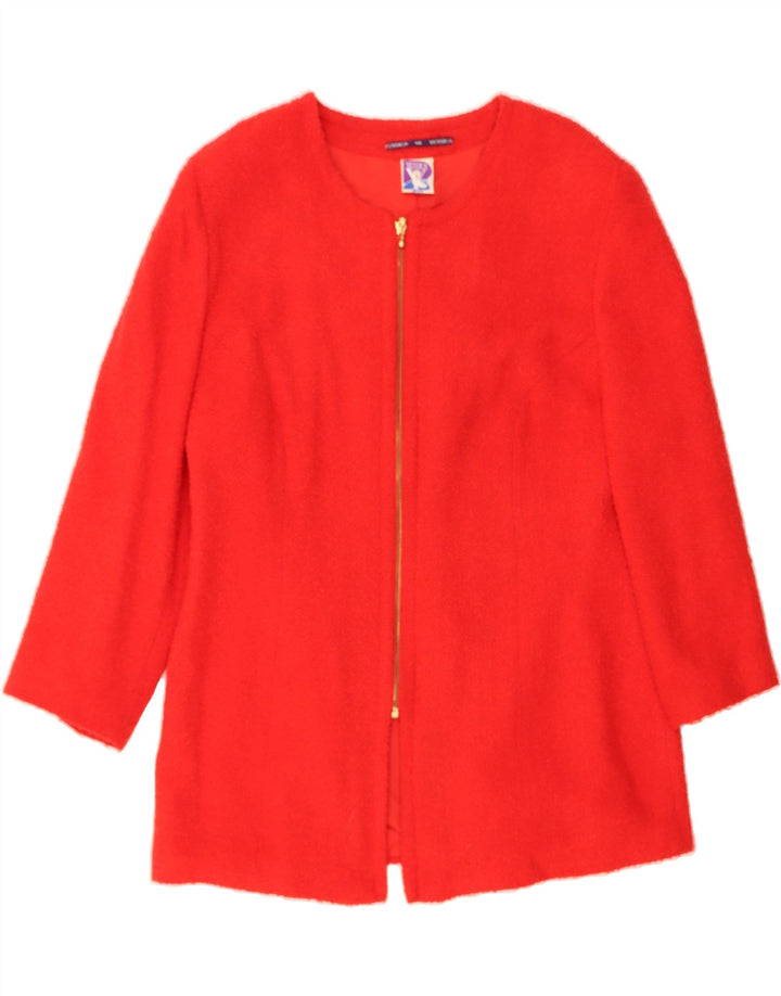 YESSICA Womens Blazer Jacket EU 46 XL Red Acrylic Vintage Yessica and Second-Hand Yessica from Messina Hembry 