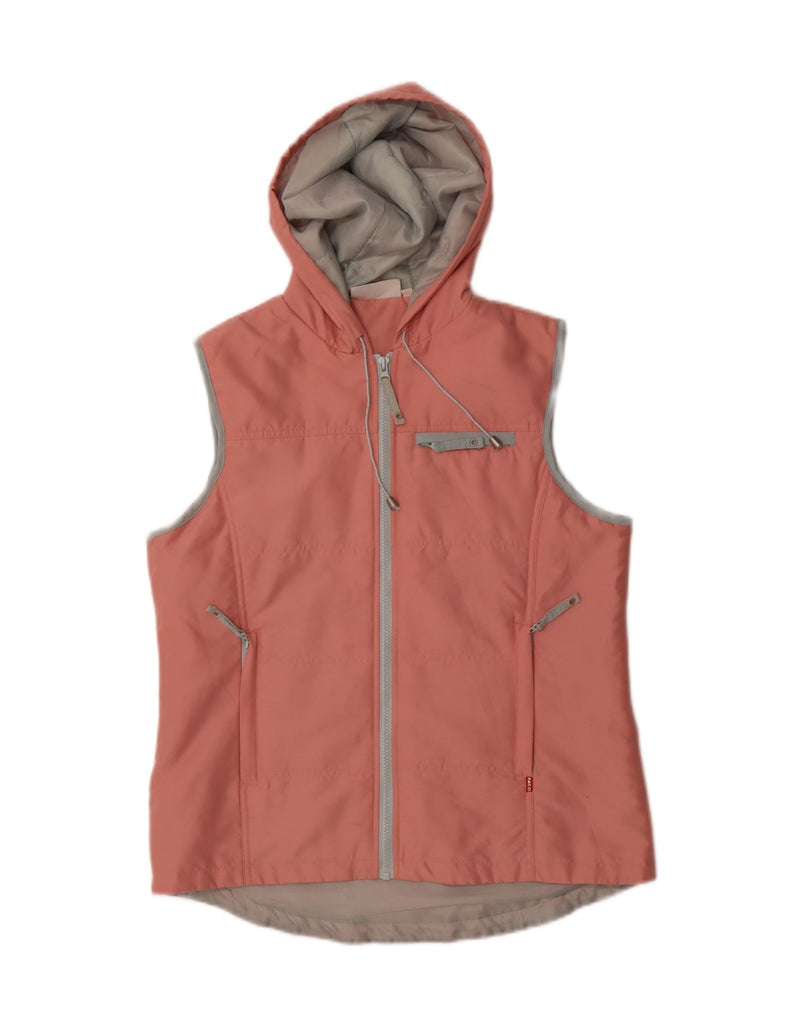 PACO Womens Hooded Padded Gilet UK 14 Medium Pink Vintage Paco and Second-Hand Paco from Messina Hembry 