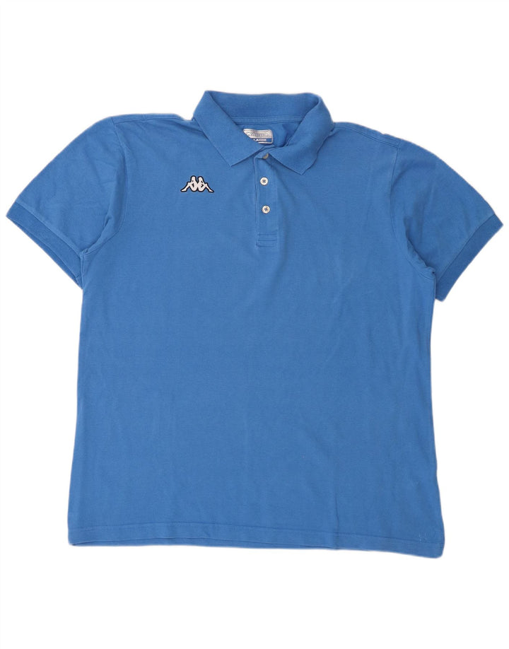 Kappa Mens Polo Shirt XL Blue Cotton