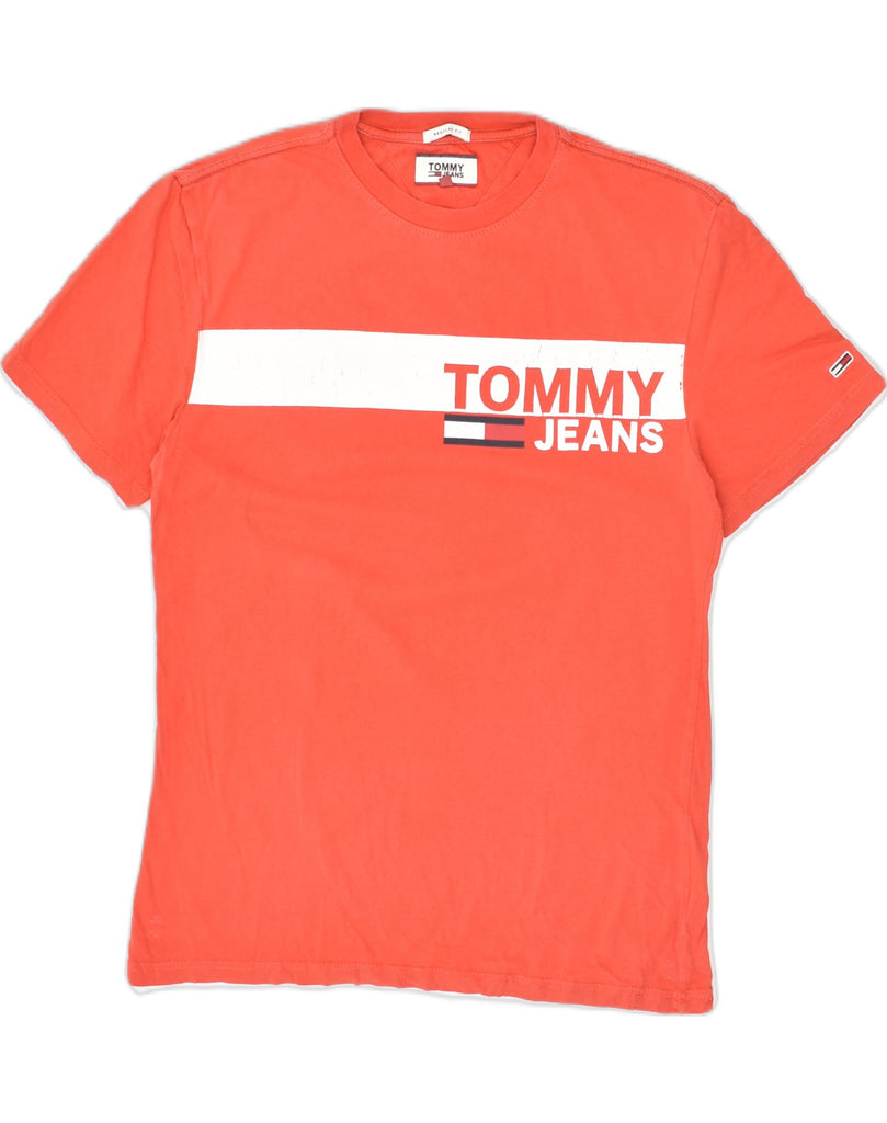 TOMMY HILFIGER Mens Regular Fit Graphic T-Shirt Top XS Red Cotton | Vintage Tommy Hilfiger | Thrift | Second-Hand Tommy Hilfiger | Used Clothing | Messina Hembry 