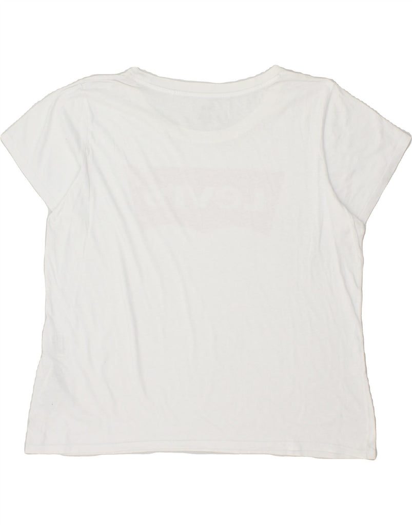 LEVI'S Womens Graphic T-Shirt Top UK 18 XL White Cotton Vintage Levi's and Second-Hand Levi's from Messina Hembry 