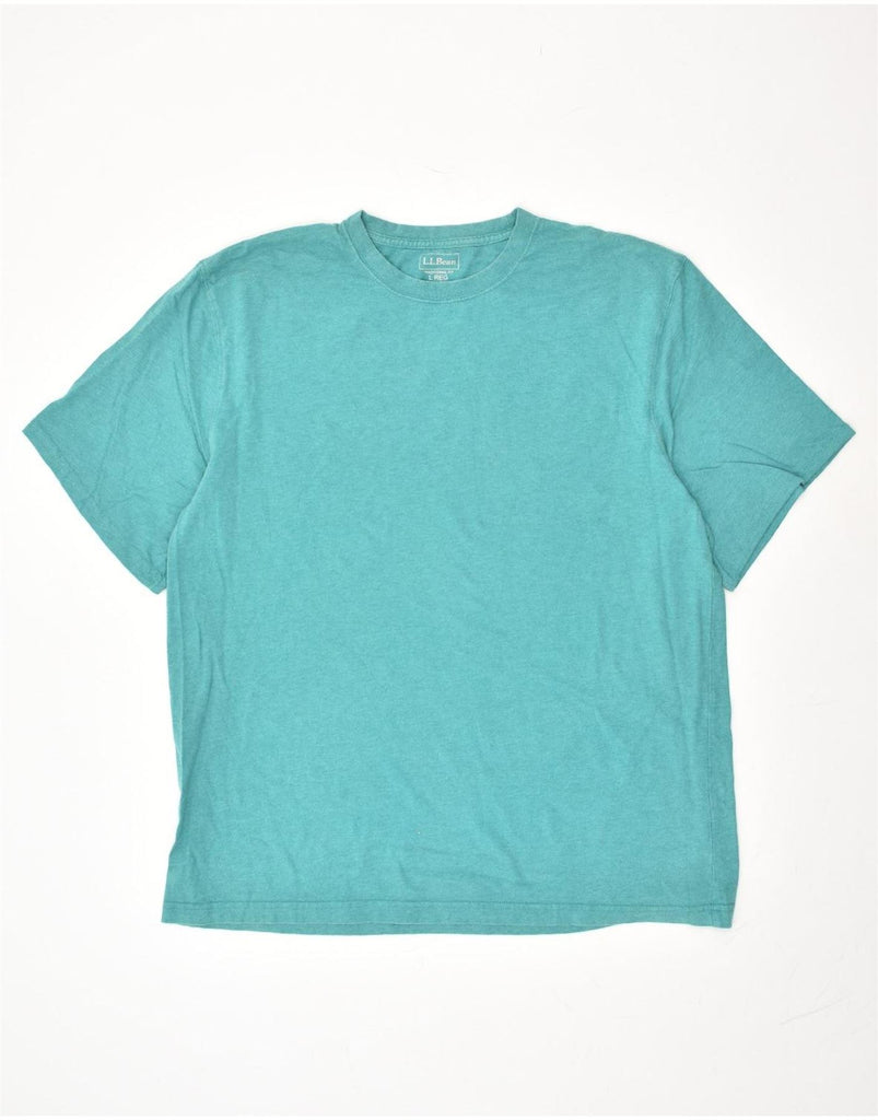 L.L.BEAN Mens Traditional Fit T-Shirt Top Large Turquoise Cotton | Vintage L.L.Bean | Thrift | Second-Hand L.L.Bean | Used Clothing | Messina Hembry 