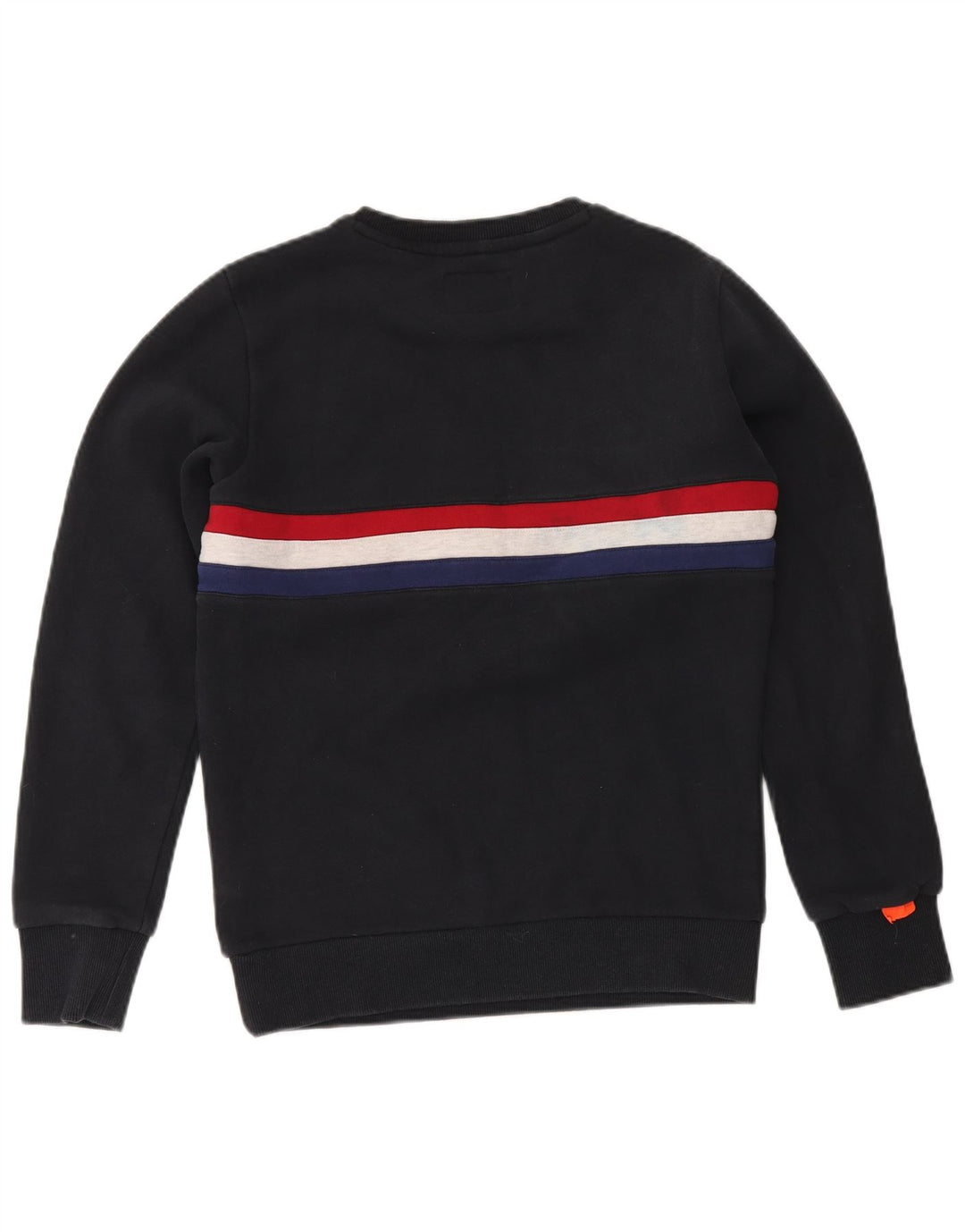 Superdry Mens Sweatshirt Jumper Medium Navy Blue Colourblock Cotton