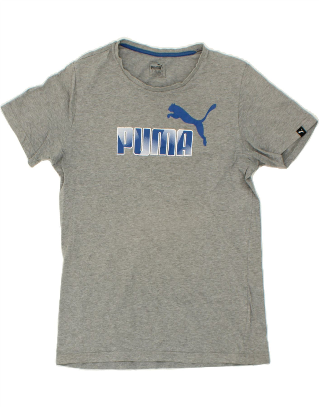 PUMA Mens Graphic T-Shirt Top Medium Grey Cotton Vintage Puma and Second-Hand Puma from Messina Hembry 
