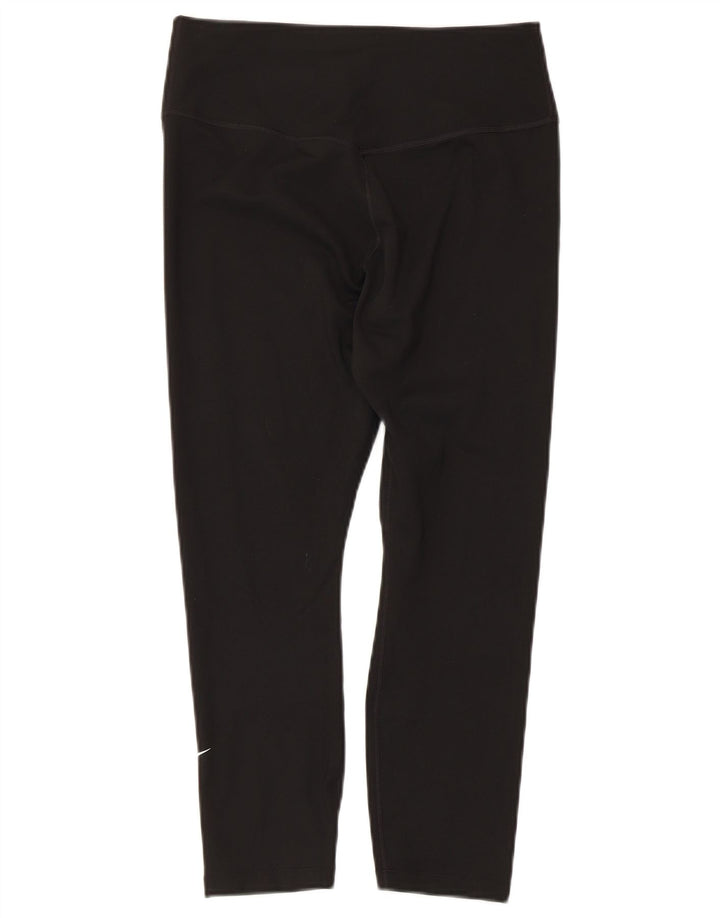 Nike Womens Dri Fit Capri Leggings UK 12 Medium  Black