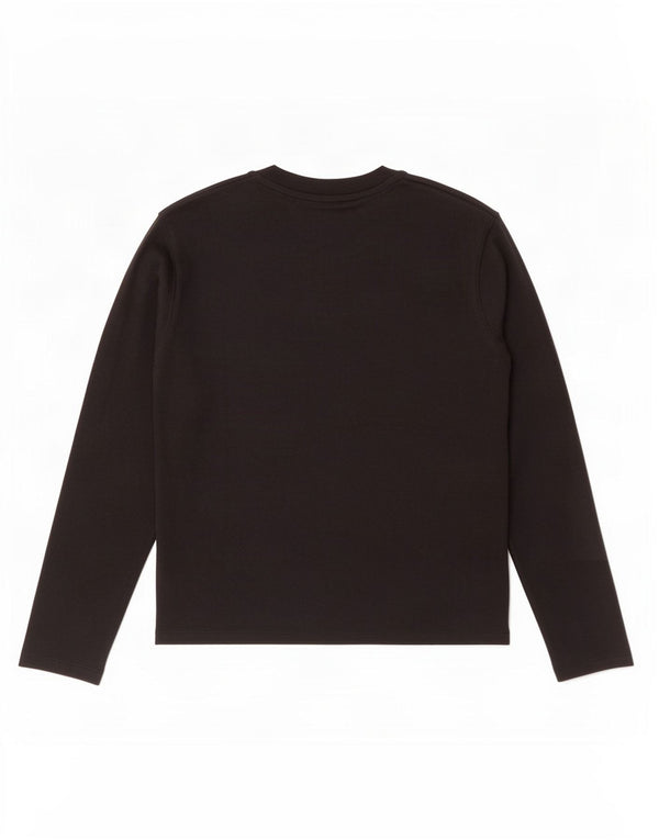 Champion Boys Graphic Top Long Sleeve 13-14 Years XL Black Cotton