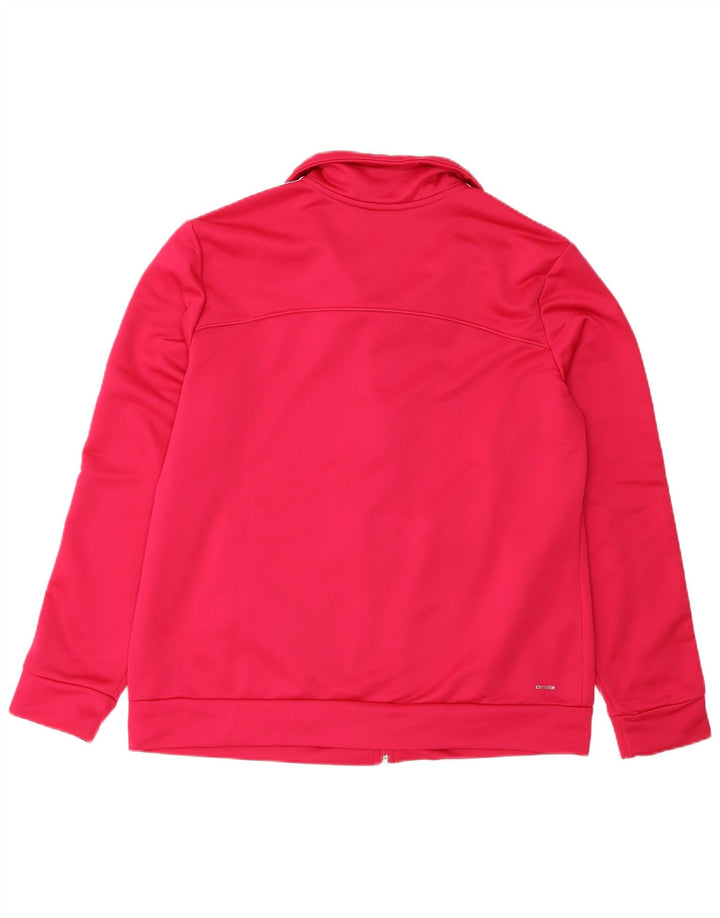 Adidas Womens Climalite Tracksuit Top Jacket UK 20/22 XL Pink Polyester
