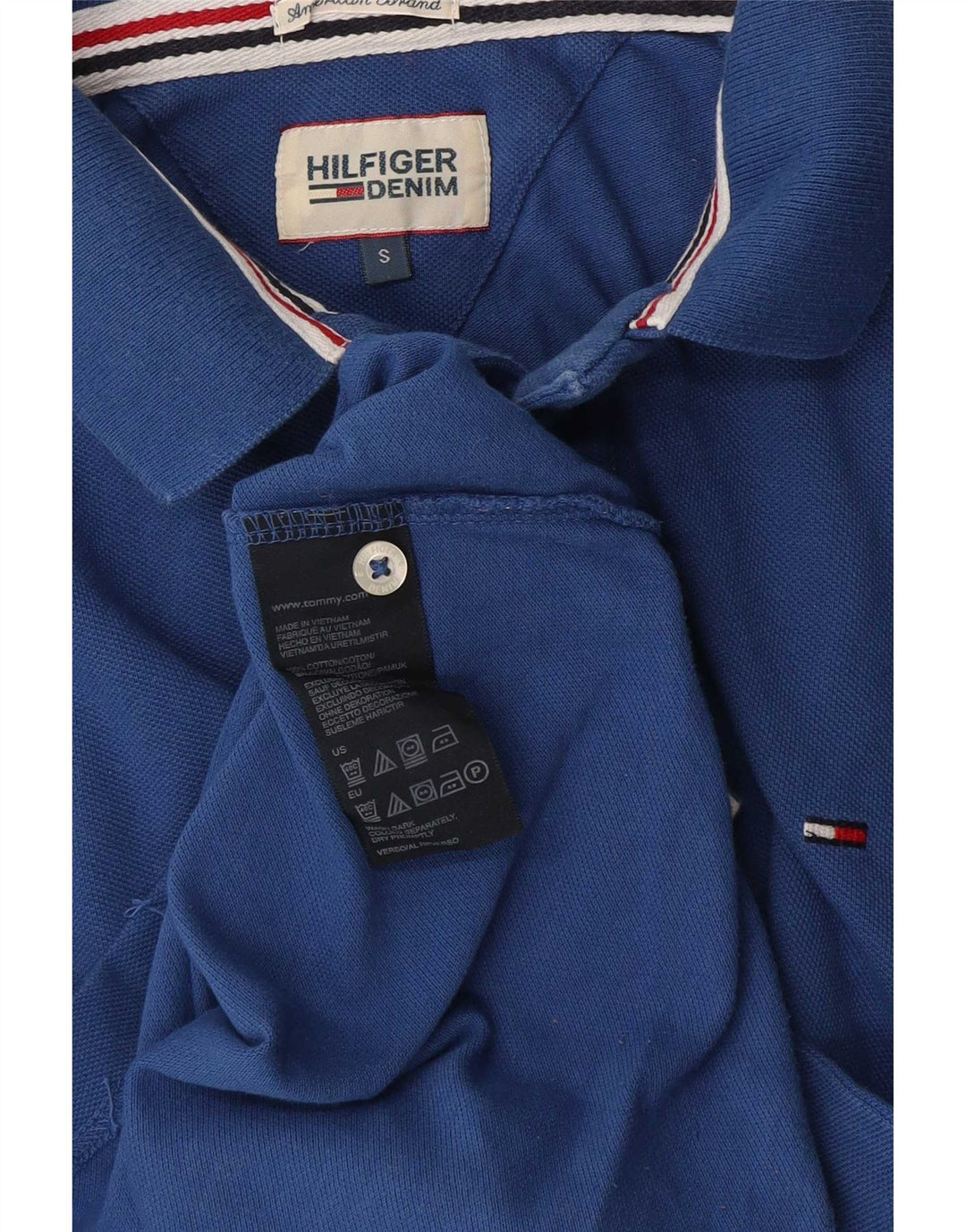 Tommy Hilfiger Mens Polo Shirt Small Blue Cotton