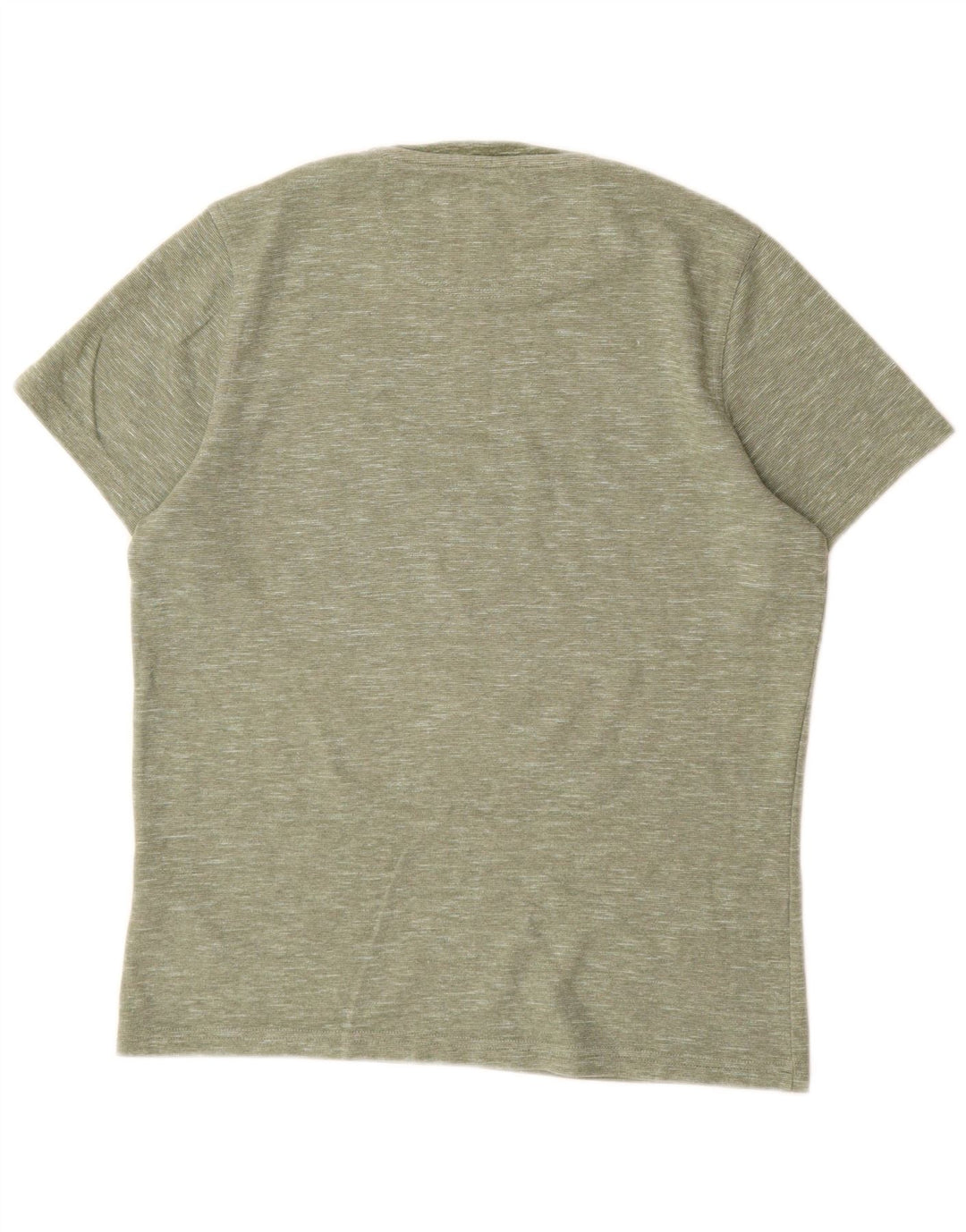 Barbour Mens T-Shirt Top Small Green Flecked Cotton