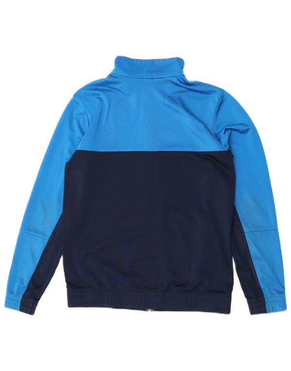 Adidas Boys Tracksuit Top Jacket 13-14 Years Blue Colourblock