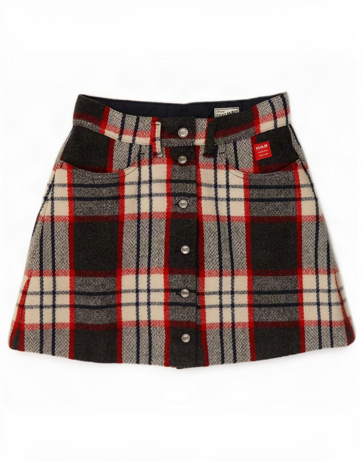 Gas Womens Mini Skirt Small W26 Multicoloured Plaid
