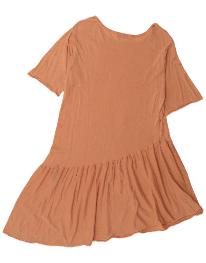 Zara Womens Asymmetrical Dress UK 14 Medium Orange