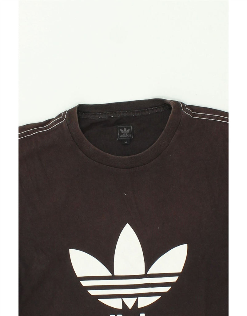 ADIDAS Mens Graphic T-Shirt Top Medium Black Vintage Adidas and Second-Hand Adidas from Messina Hembry 