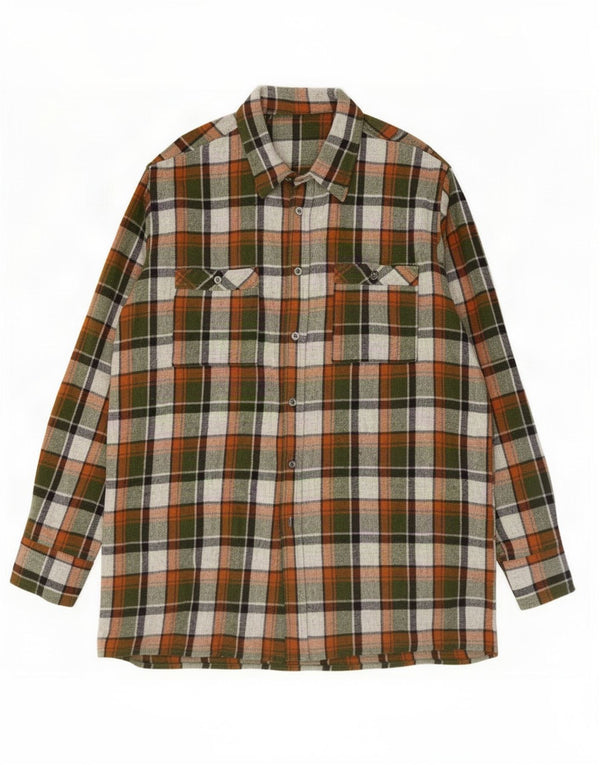 Vintage Mens Flannel Shirt Large Multicoloured Plaid
