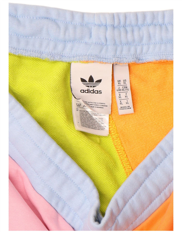 Adidas Mens Sport Shorts XL Multicoloured Colourblock Cotton