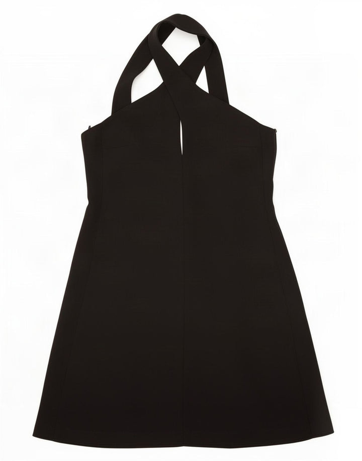 Zara Womens Halter Dress UK 6 XS Black Polyester