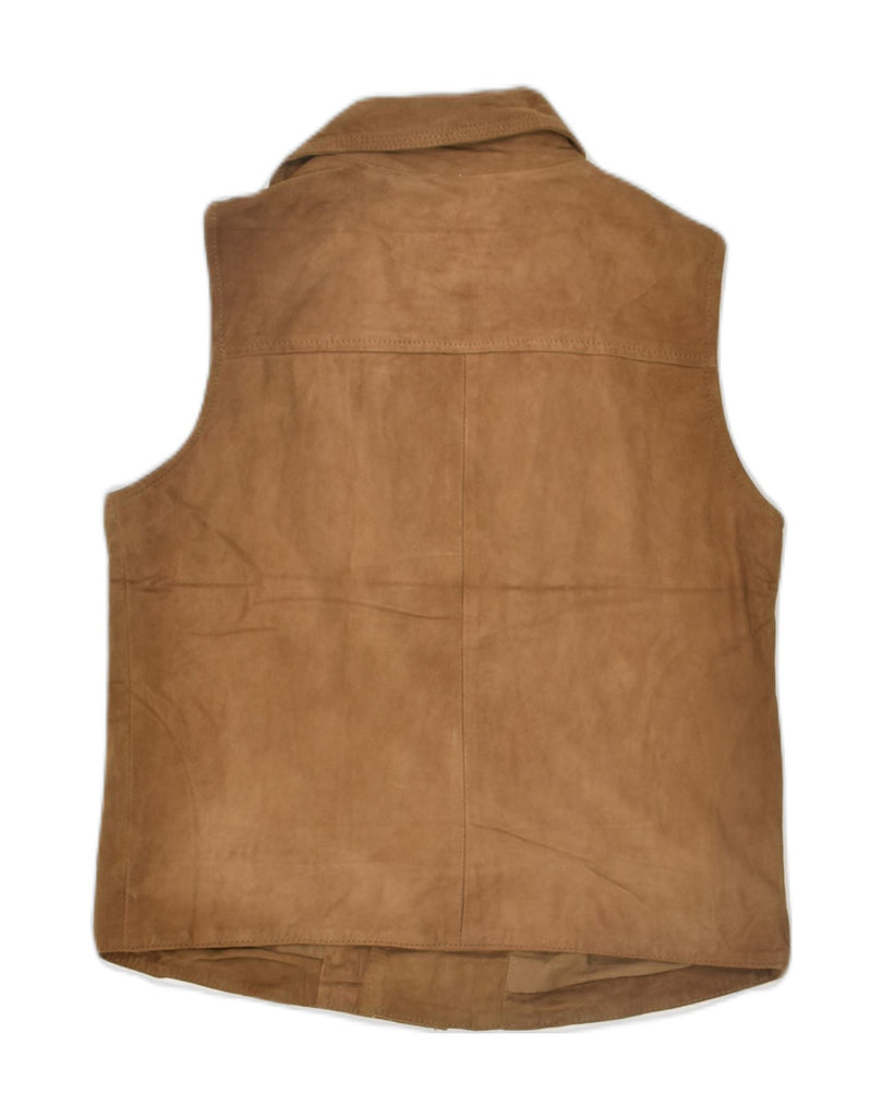 MASSIMO DUTTI Womens Gilet UK 8 Small Brown Polyester | Vintage Massimo Dutti | Thrift | Second-Hand Massimo Dutti | Used Clothing | Messina Hembry 