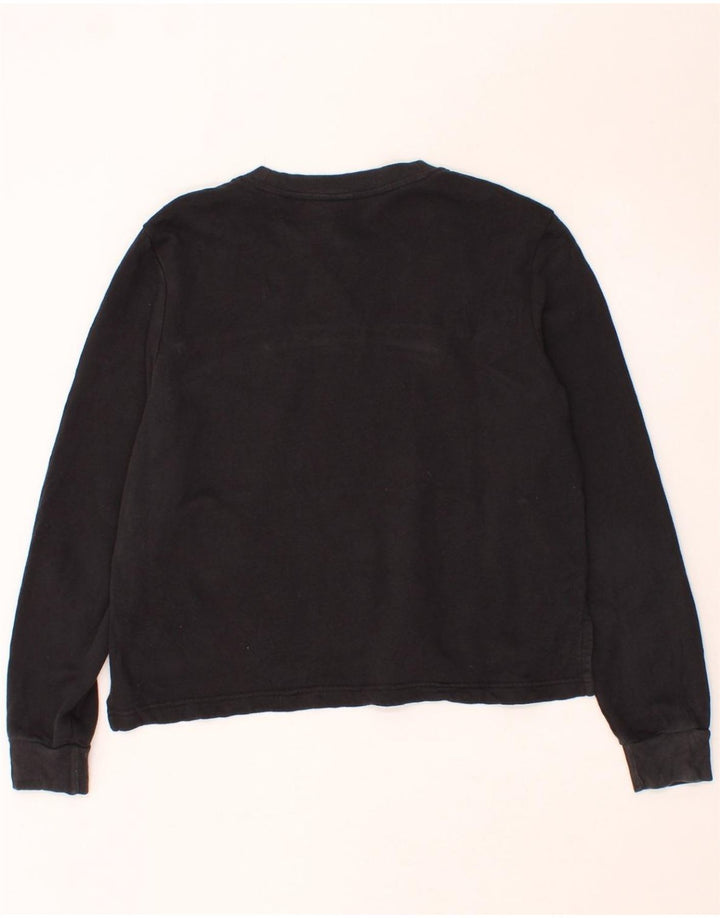 ADIDAS Womens Graphic Top Long Sleeve UK 12/14 Medium Black Colourblock Vintage Adidas and Second-Hand Adidas from Messina Hembry 