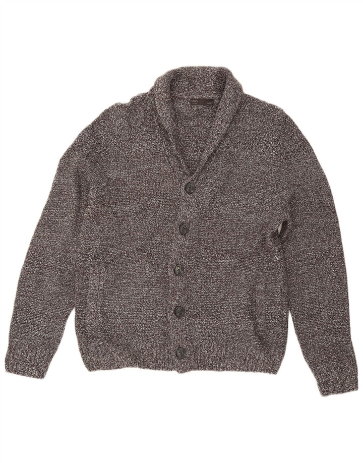 Marks & Spencer Mens Cardigan Sweater Large Grey Flecked Acrylic