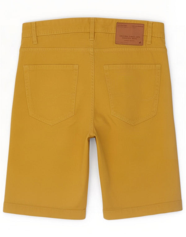 Jack & Jones Mens Casual Shorts Small W29 Yellow Cotton