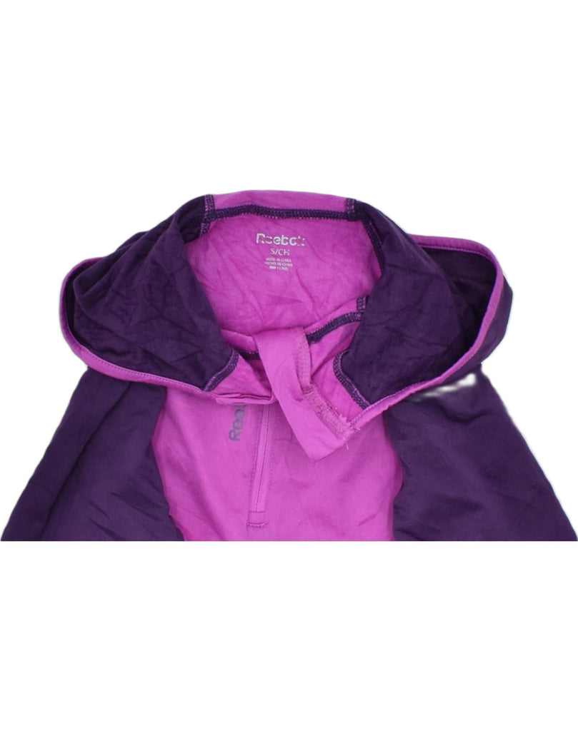 REEBOK Womens Hoodie Jumper UK 10 Small Purple Polyester Sports | Vintage | Thrift | Second-Hand | Used Clothing | Messina Hembry 