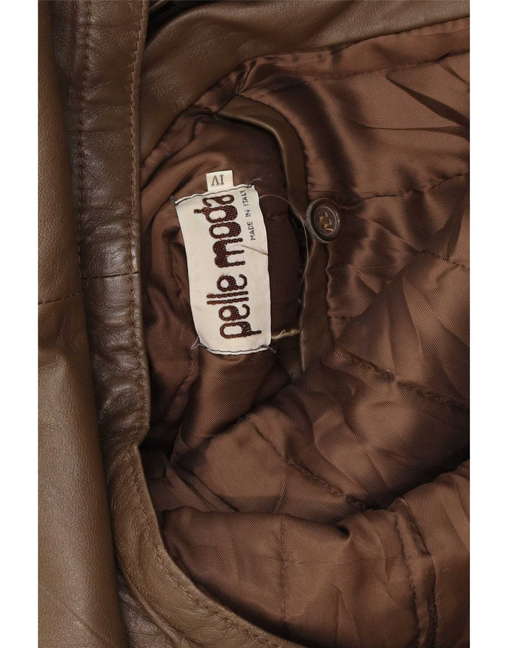 Vintage Mens Leather Jacket UK 40 Large Brown
