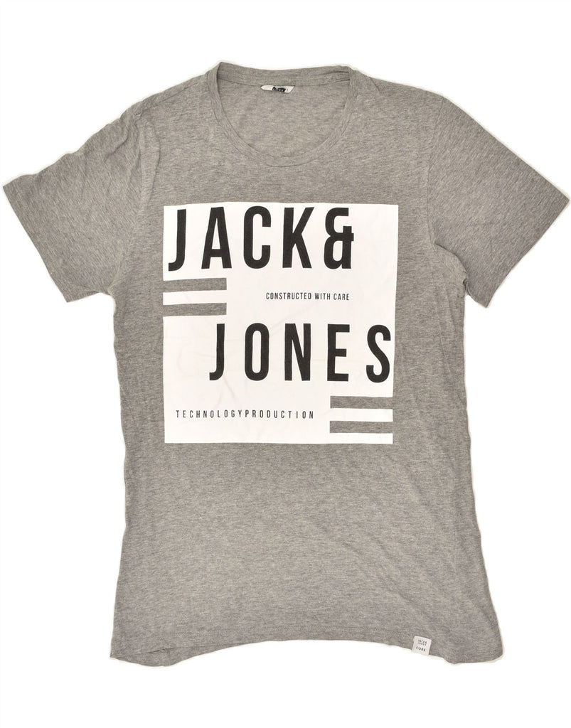 JACK & JONES Mens Graphic T-Shirt Top Medium Grey Cotton | Vintage Jack & Jones | Thrift | Second-Hand Jack & Jones | Used Clothing | Messina Hembry 