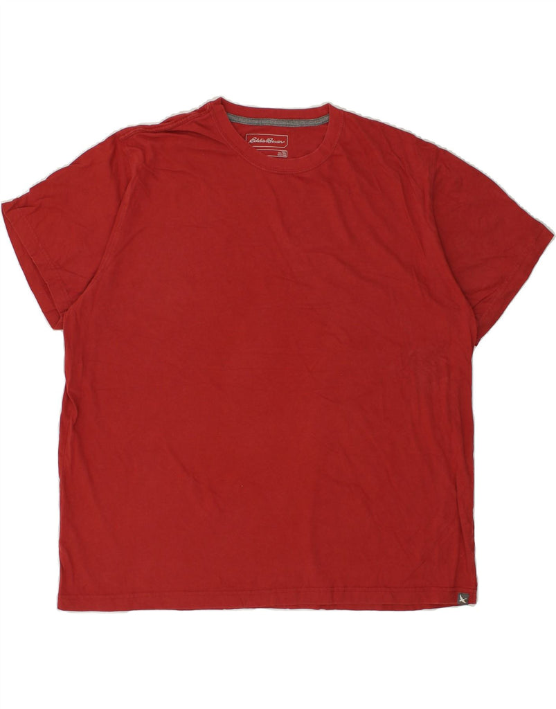 EDDIE BAUER Mens T-Shirt Top 2XL Red Cotton | Vintage Eddie Bauer | Thrift | Second-Hand Eddie Bauer | Used Clothing | Messina Hembry 