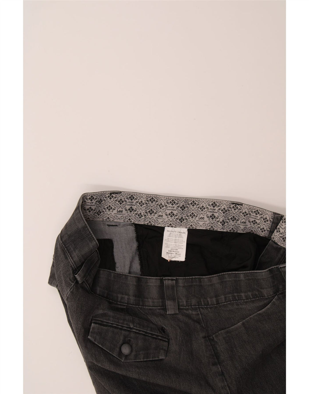 LEE Womens Straight Jeans US 18 2XL W38 L32 Grey Cotton Vintage Lee and Second-Hand Lee from Messina Hembry 