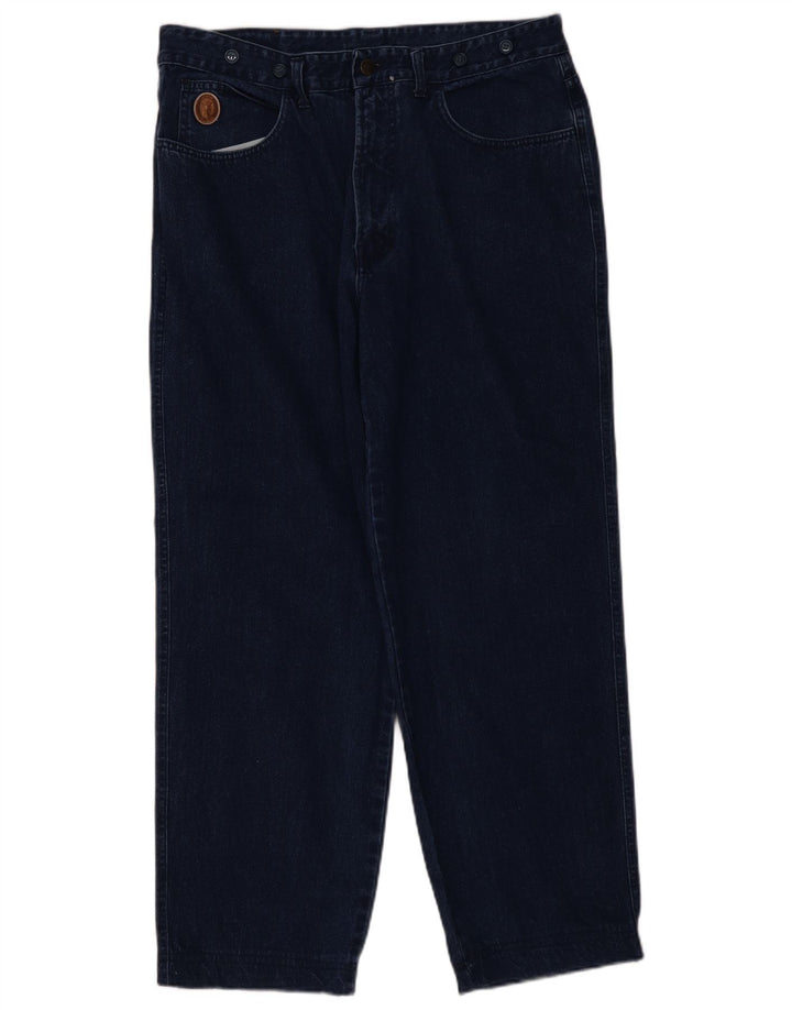 Trussardi Womens Straight Jeans W34 L30 Navy Blue Cotton