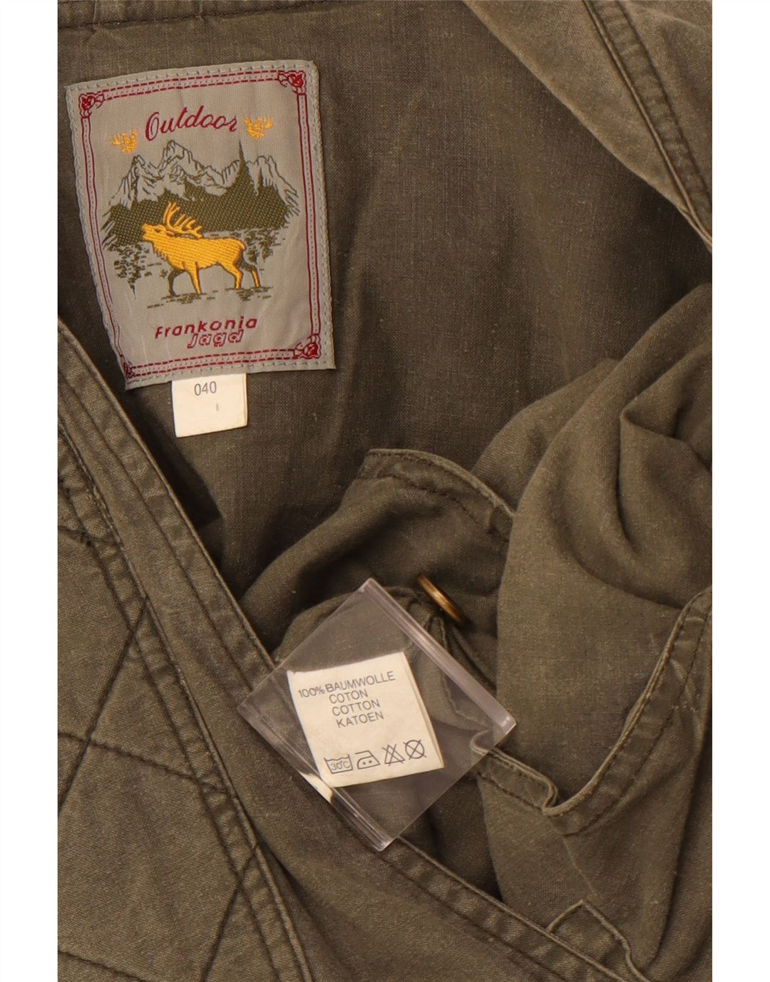 FRANKONIA JAGD  Mens Utility Gilet UK 40 Large Khaki Cotton