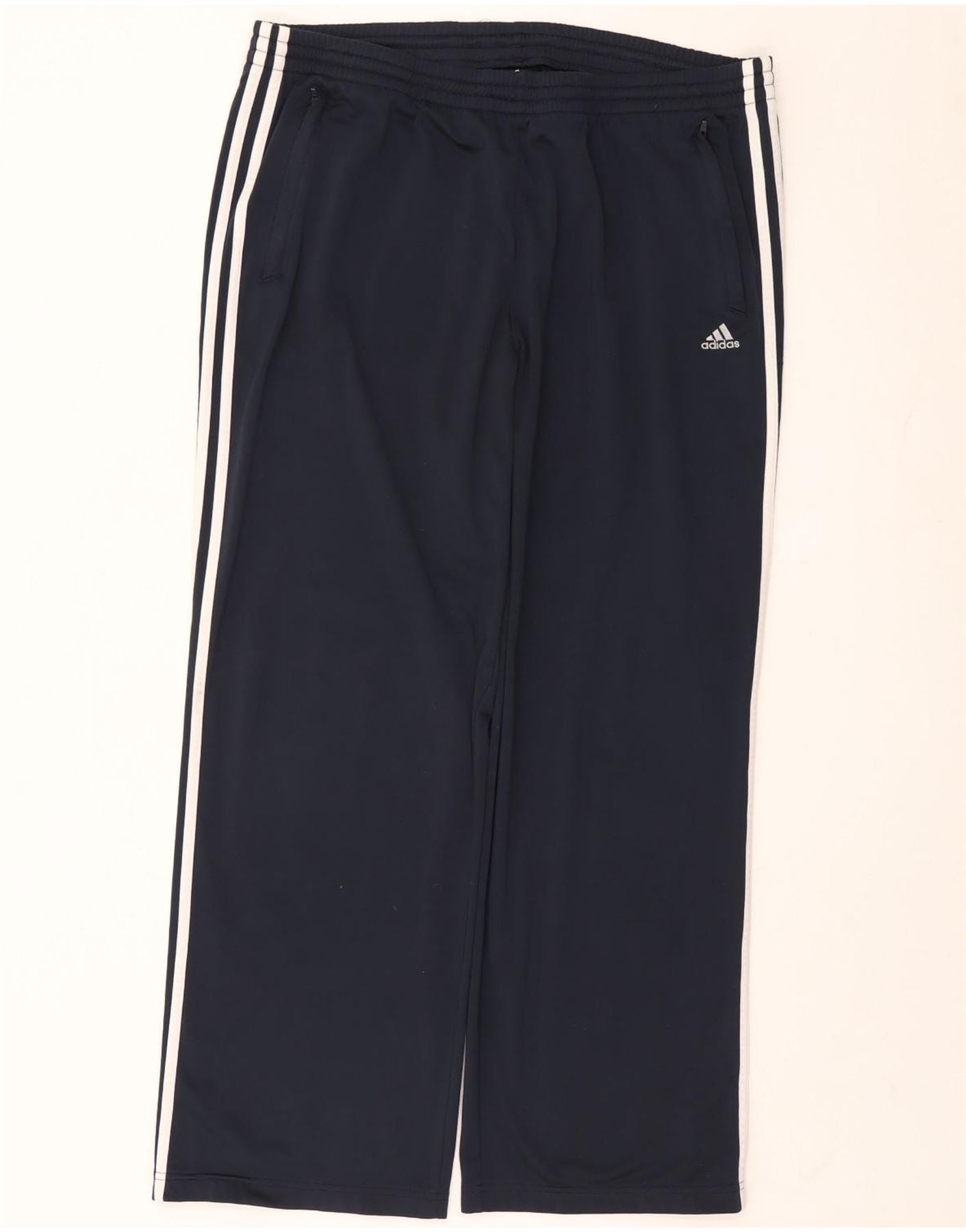 Adidas Mens Clima 365 Tracksuit Trousers 2XL Navy Blue Polyester