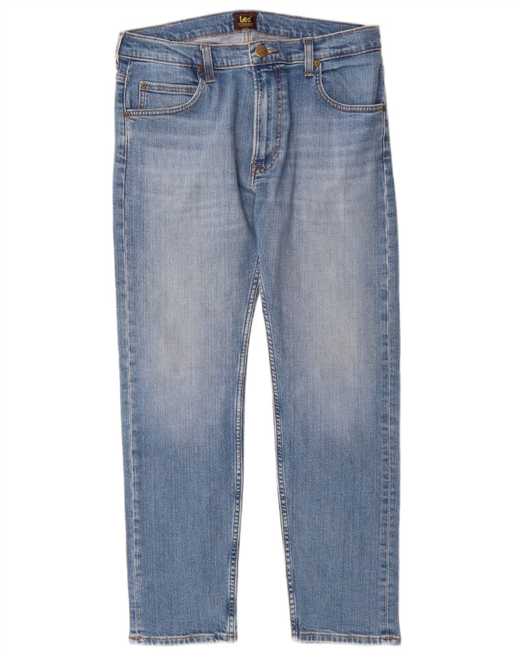 Lee Womens Rider Straight Jeans W32 L28 Blue Cotton