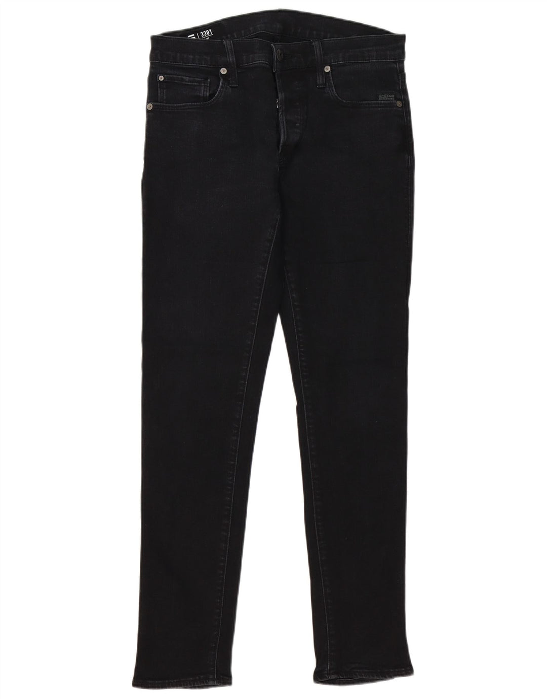 G-Star Mens 3301 Slim Jeans W30 L32 Black
